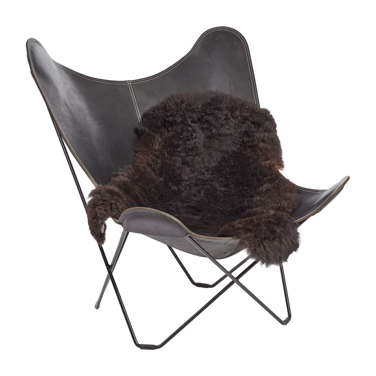 IJslandse Schapenvacht | Kortharig | 100-120 cm Natuurlijk Zwart