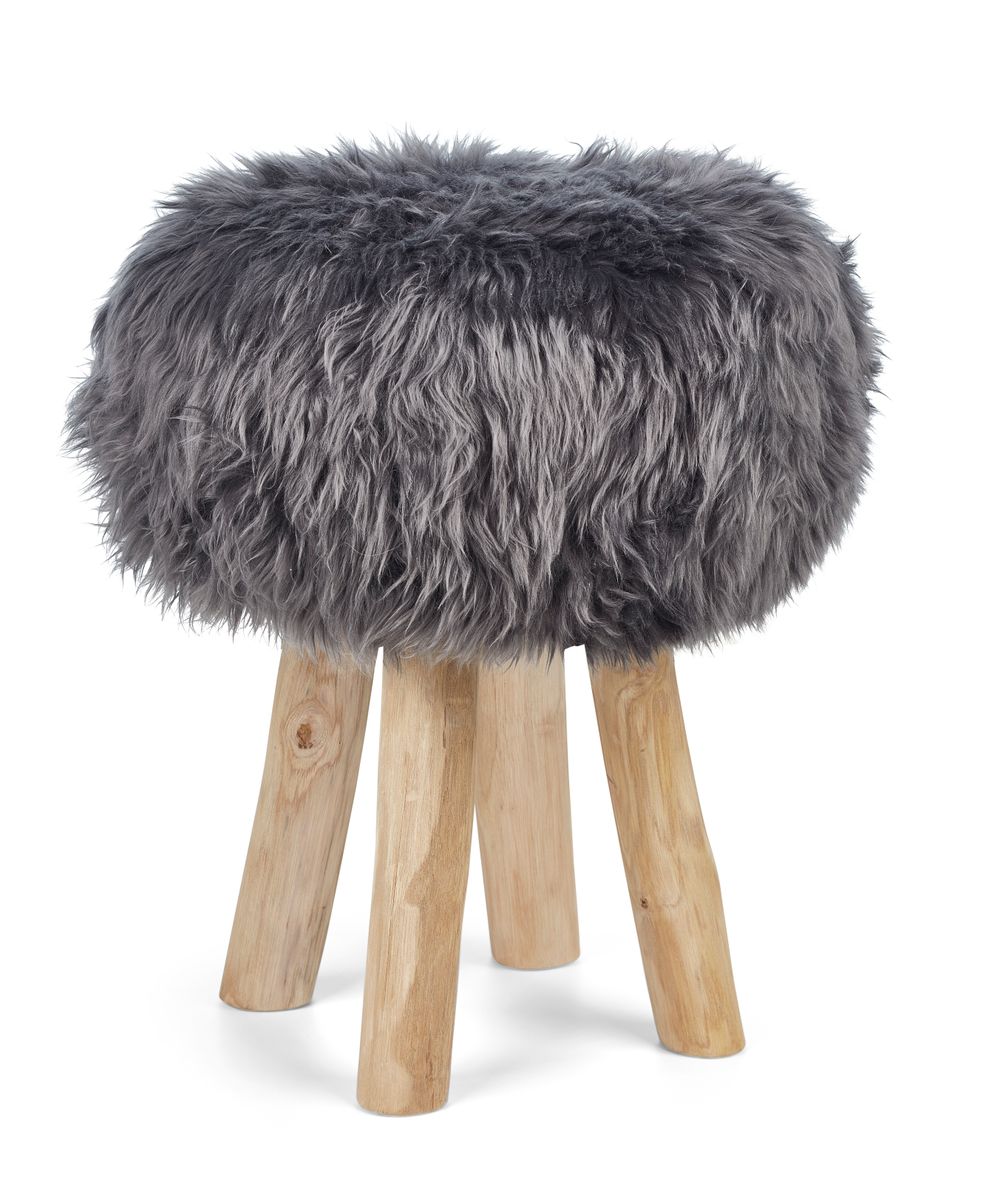 Premium Seat Cover | Long Wool | New Zealand | Ø34cm Staal