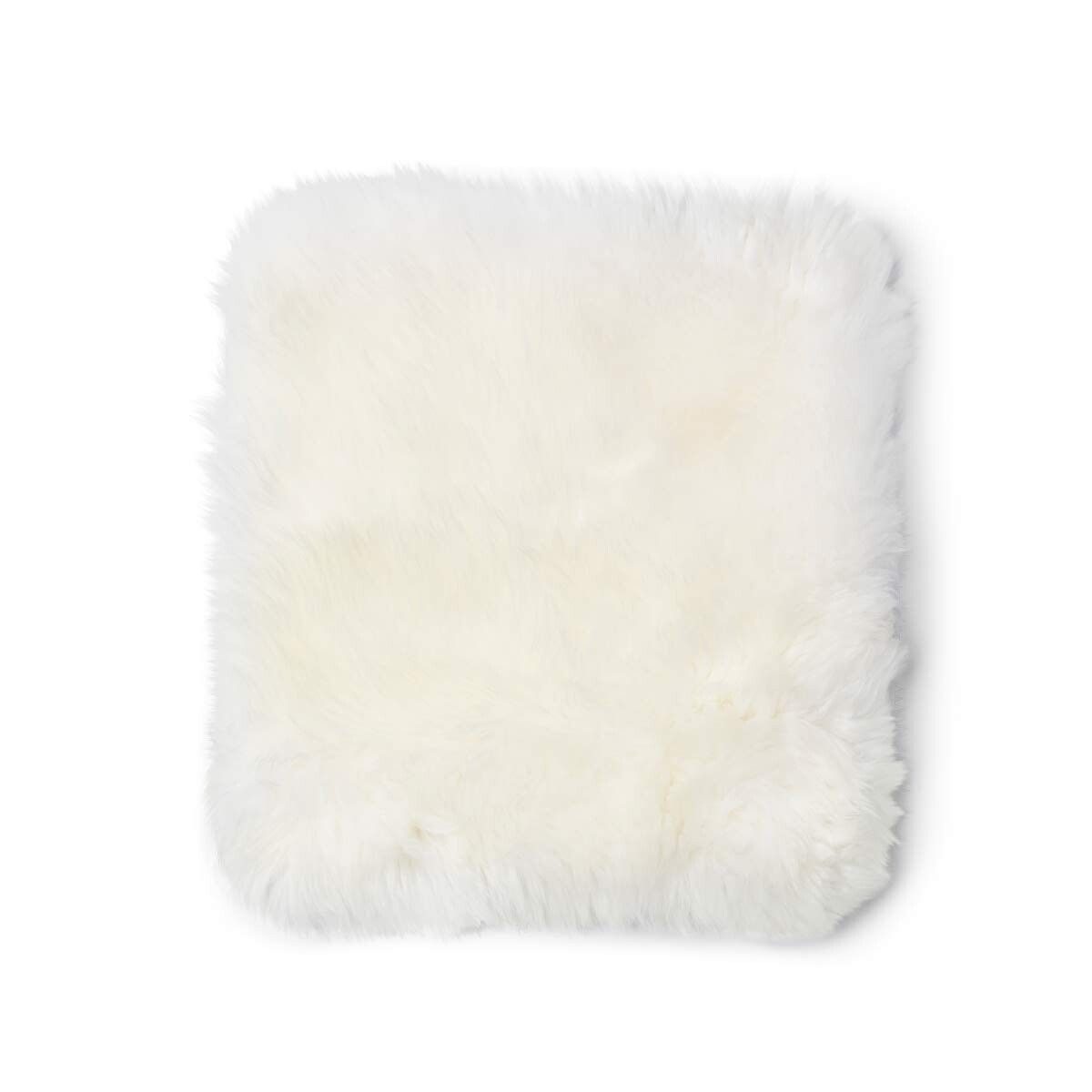 Langharige Schapenvacht Seat Cover Zero Waste Ivoor