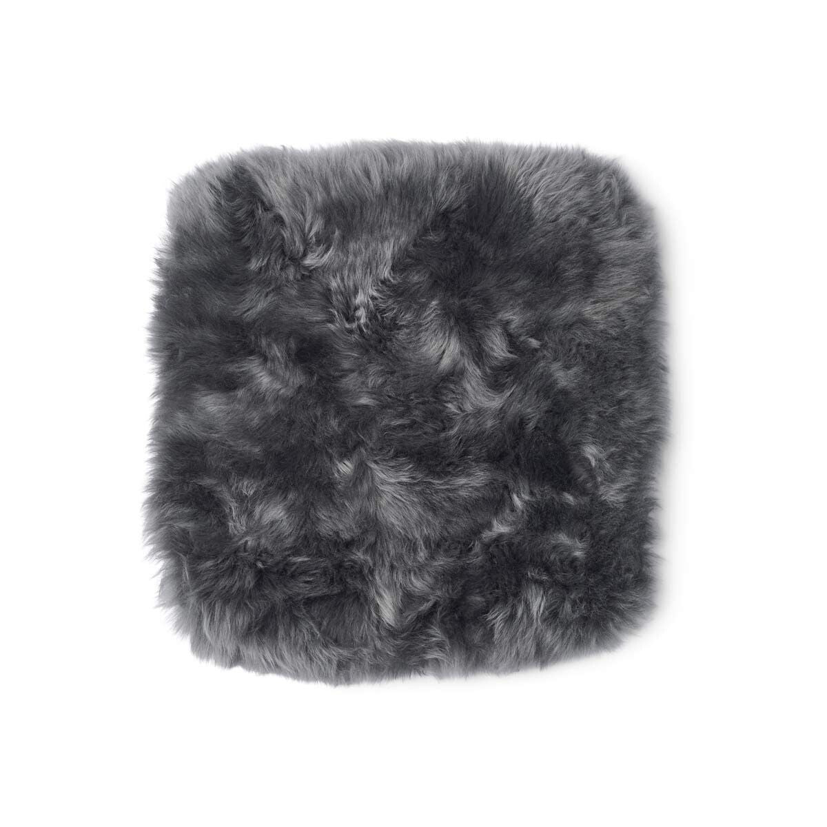 Langharige Schapenvacht Seat Cover Zero Waste Staal Grijs