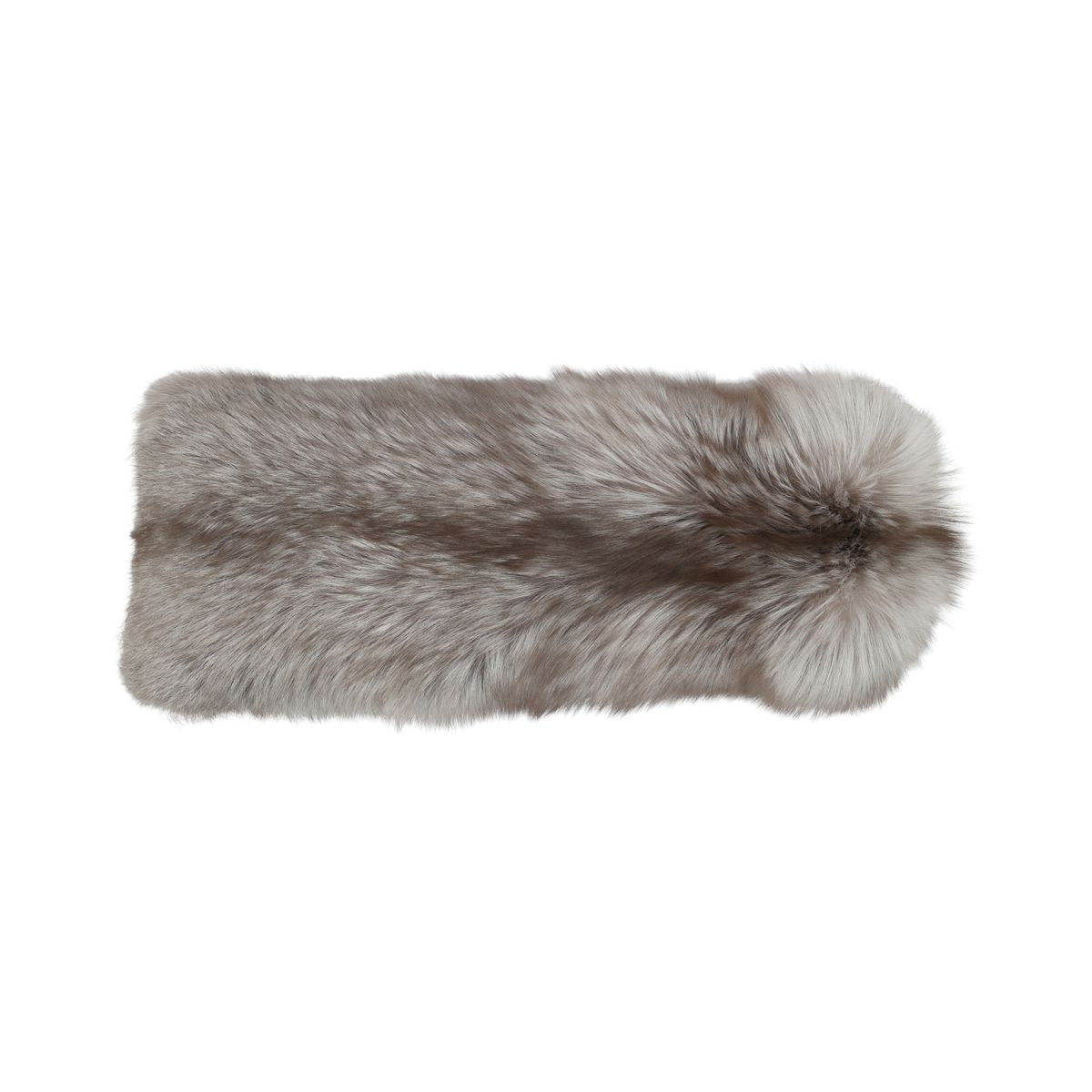 Premium Vos Kussen | Kasjmier Achterkant | Noorwegen | Pearl Blue Fox | 30x80 cm