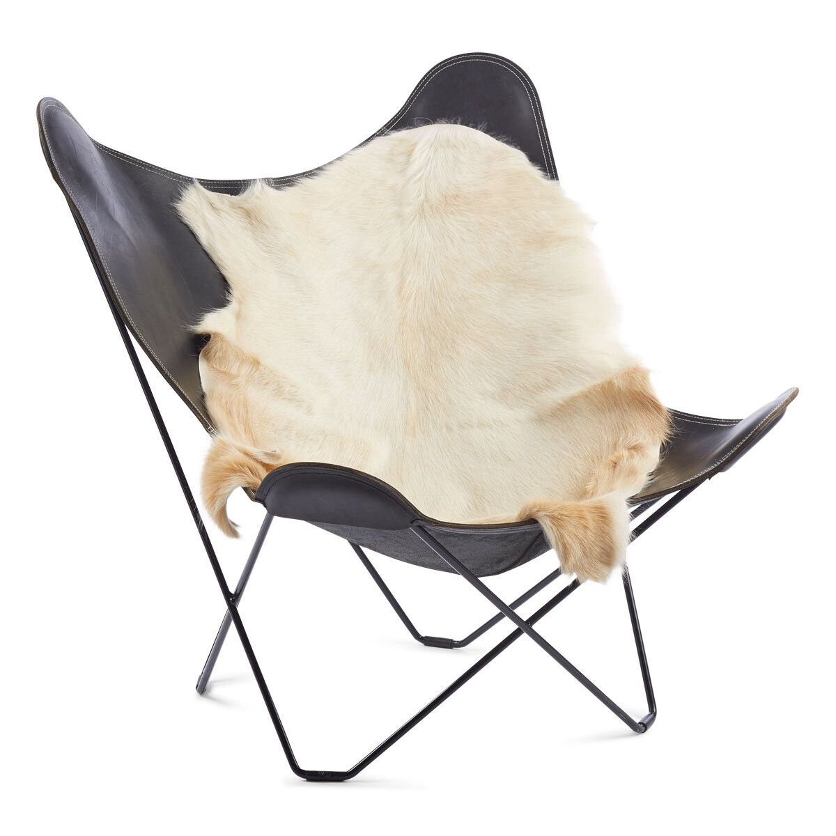 Kortharige Geitenhuid Natuurlijk wit