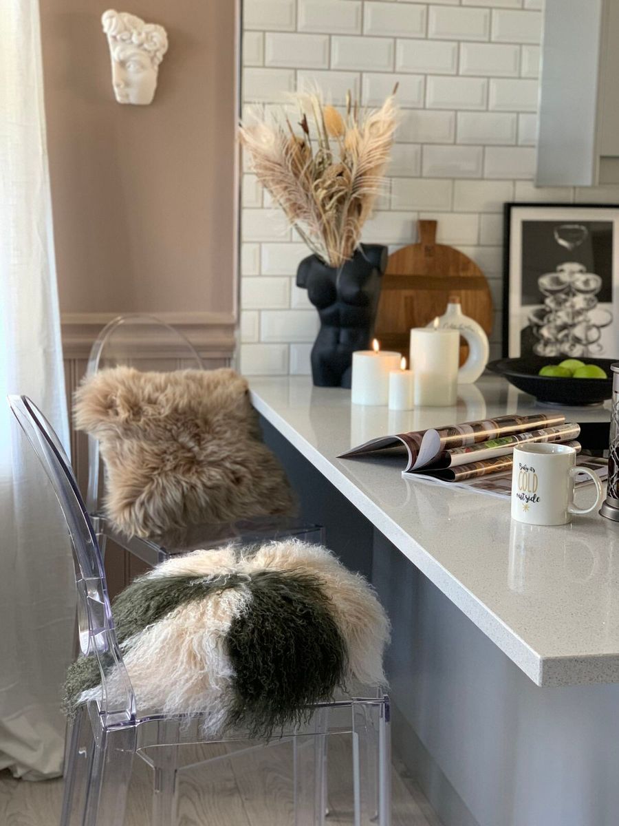 Curly Cake Kussen | Ø45 cm | Ø62 cm | Ø38 cm Arctic Sunrise/Duif