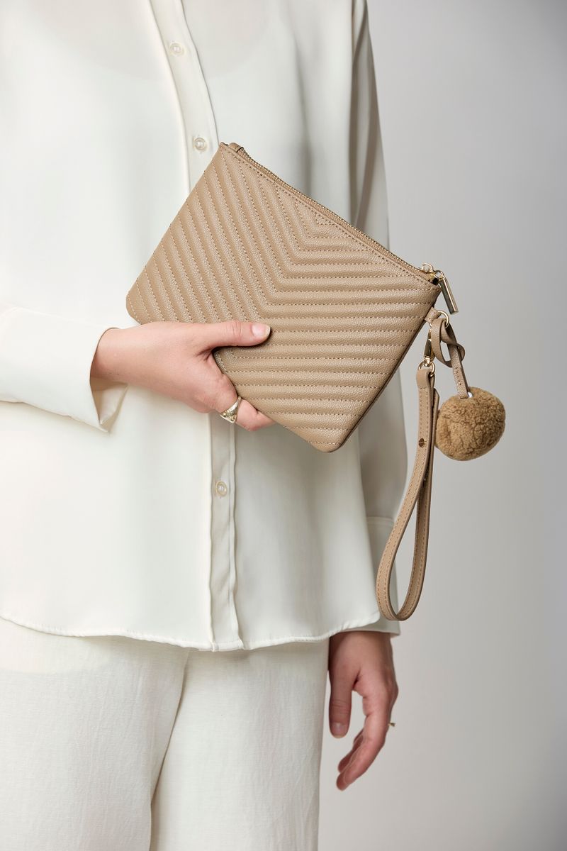 Helene Clutch Tas Beige