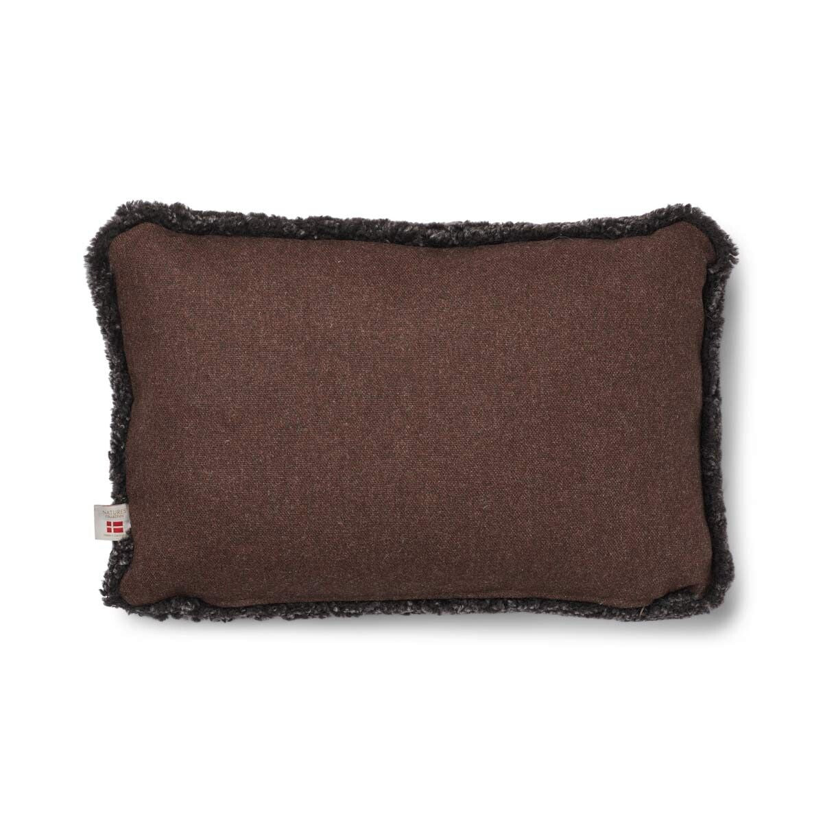 Kortharig Schapenvacht Kussen | Tweezijdig | 52x52 cm | 34x52 cm Bruin/Cappuccino