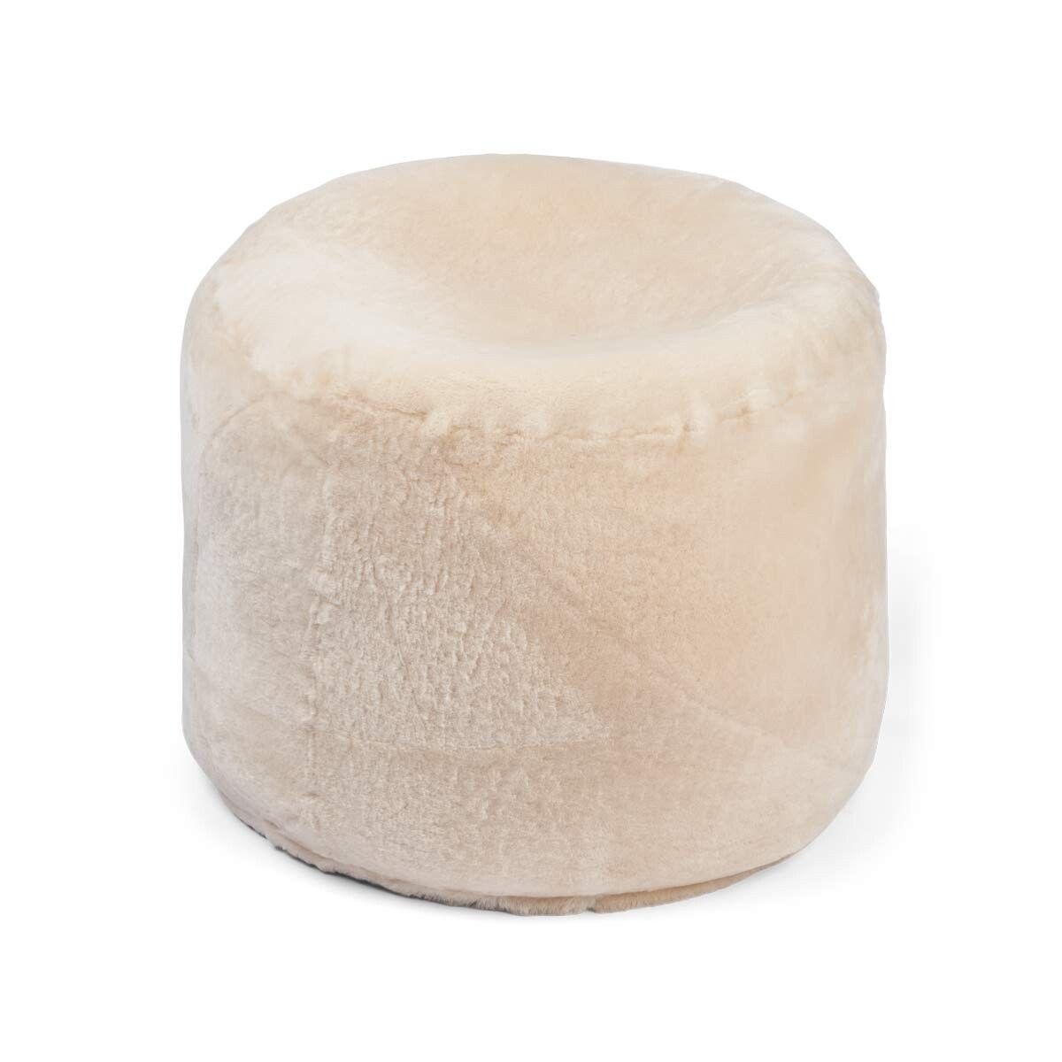 Ronde Moccasin Poef | ø55xH46cm Natuurlijk