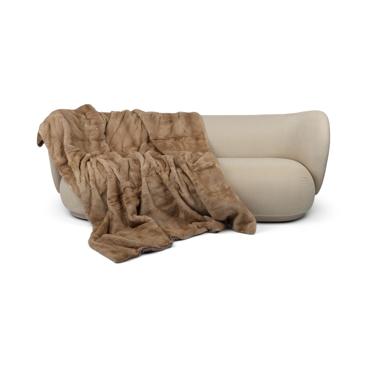 Deense Nerts Plaid | Kasjmier Achterkant | Palomino | 165x200 cm