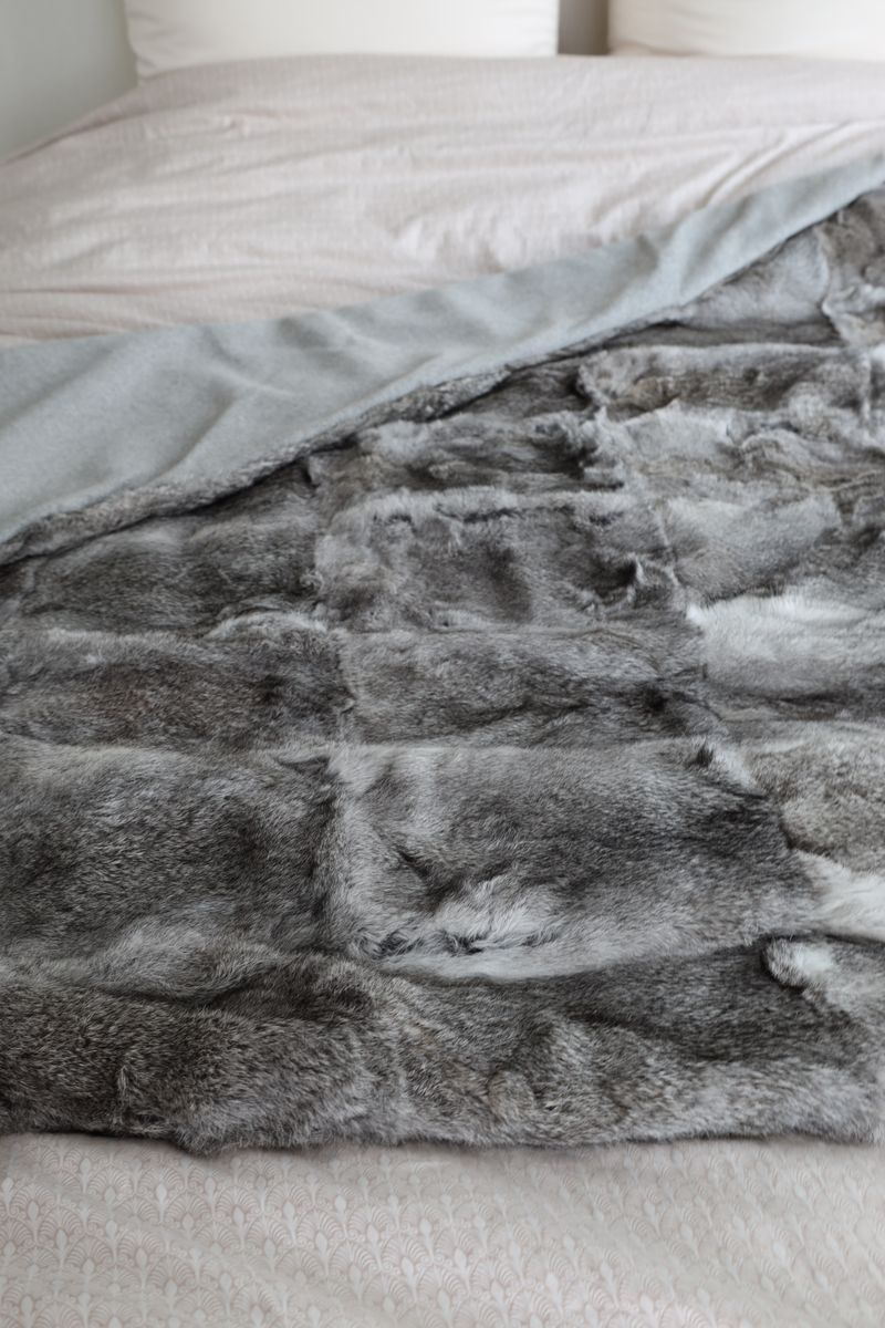 Plaid van Konijn Natuurlijk Grijs