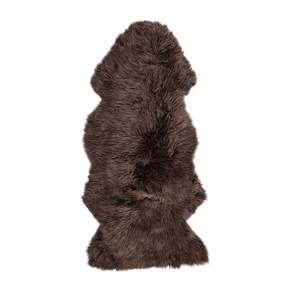 Premium Kwaliteit | Nieuw- Zeelandse schapenvacht | Langharig | Kleed 135 cm Walnoot bruin