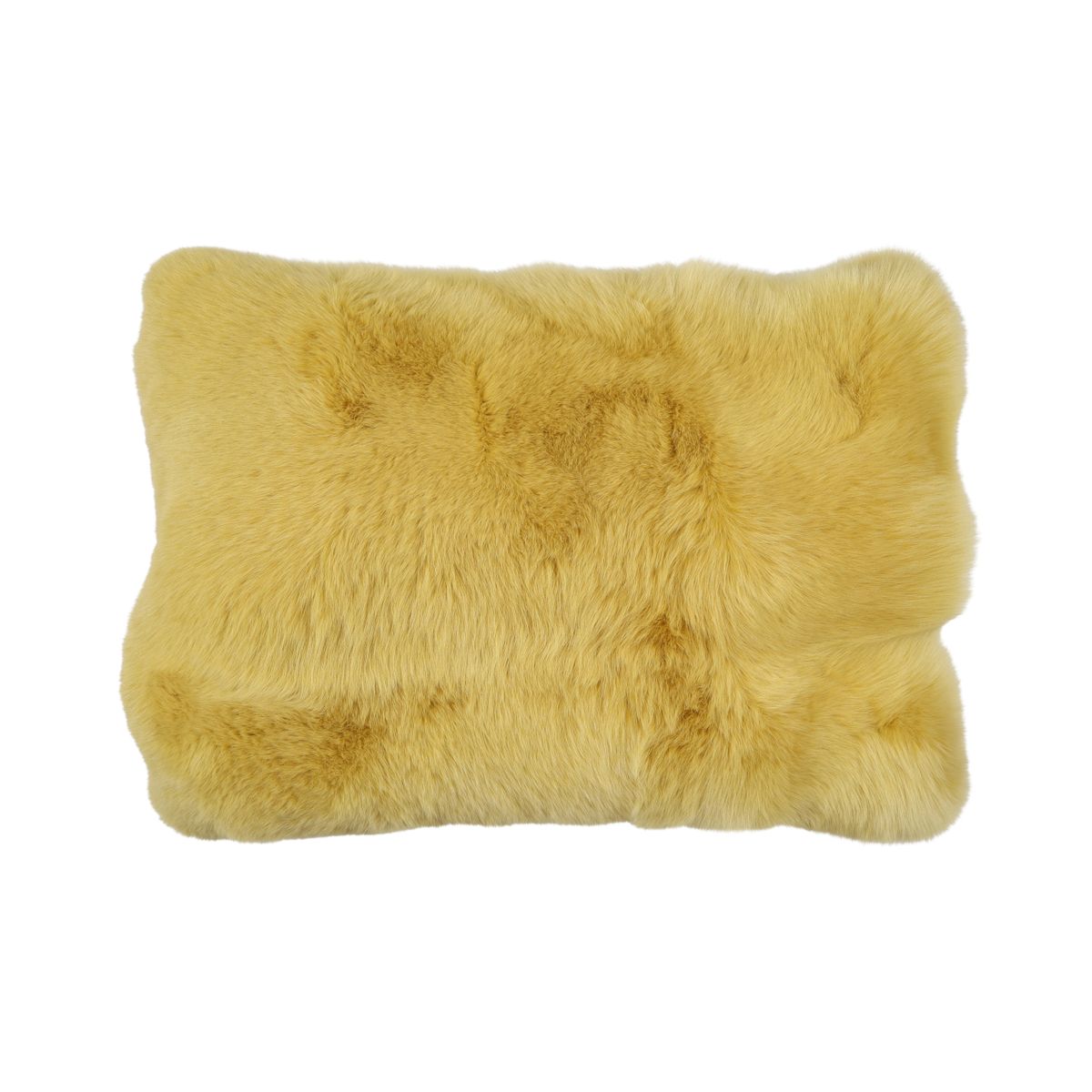 Premium Vos Kussen | Kasjmier achterkant | Noorwegen | Geel | 80x60 cm