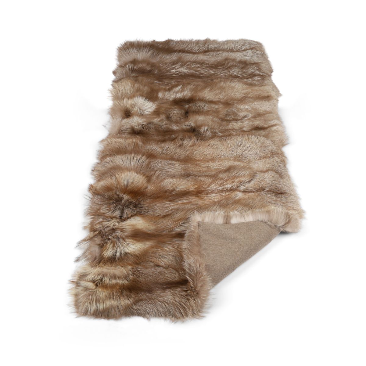 Premium Vos Plaid | Kasjmier Achterkant | Pastel | 160x70 cm