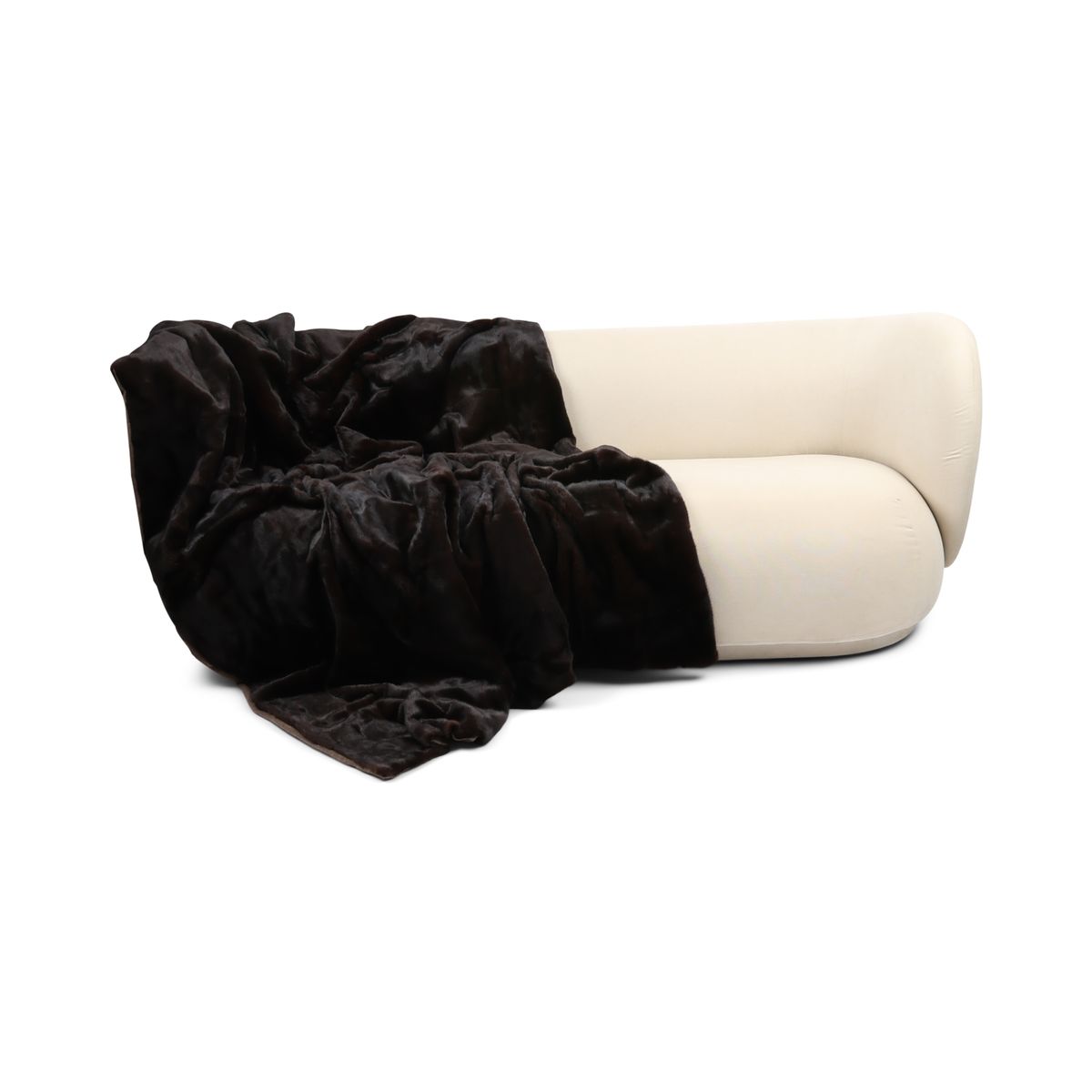 Nerts Plaid | Kasjmier Achterkant | Natuurlijk Donkerbruin | 190x210 cm