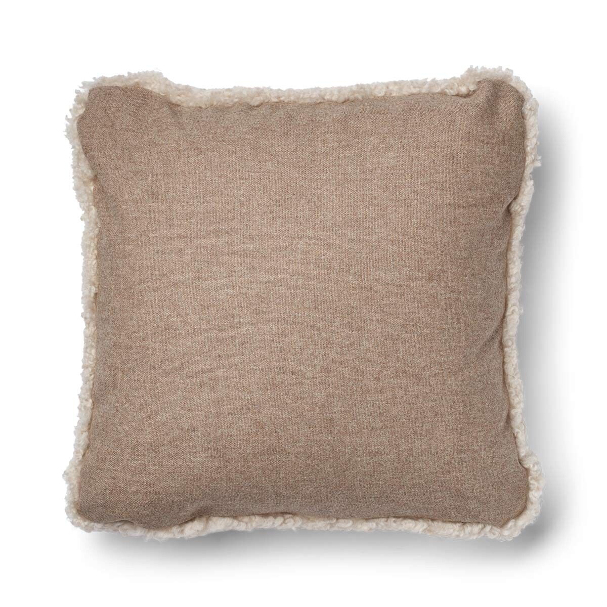 Kortharig Schapenvacht Kussen | Tweezijdig | 52x52 cm | 34x52 cm Beige/Parel