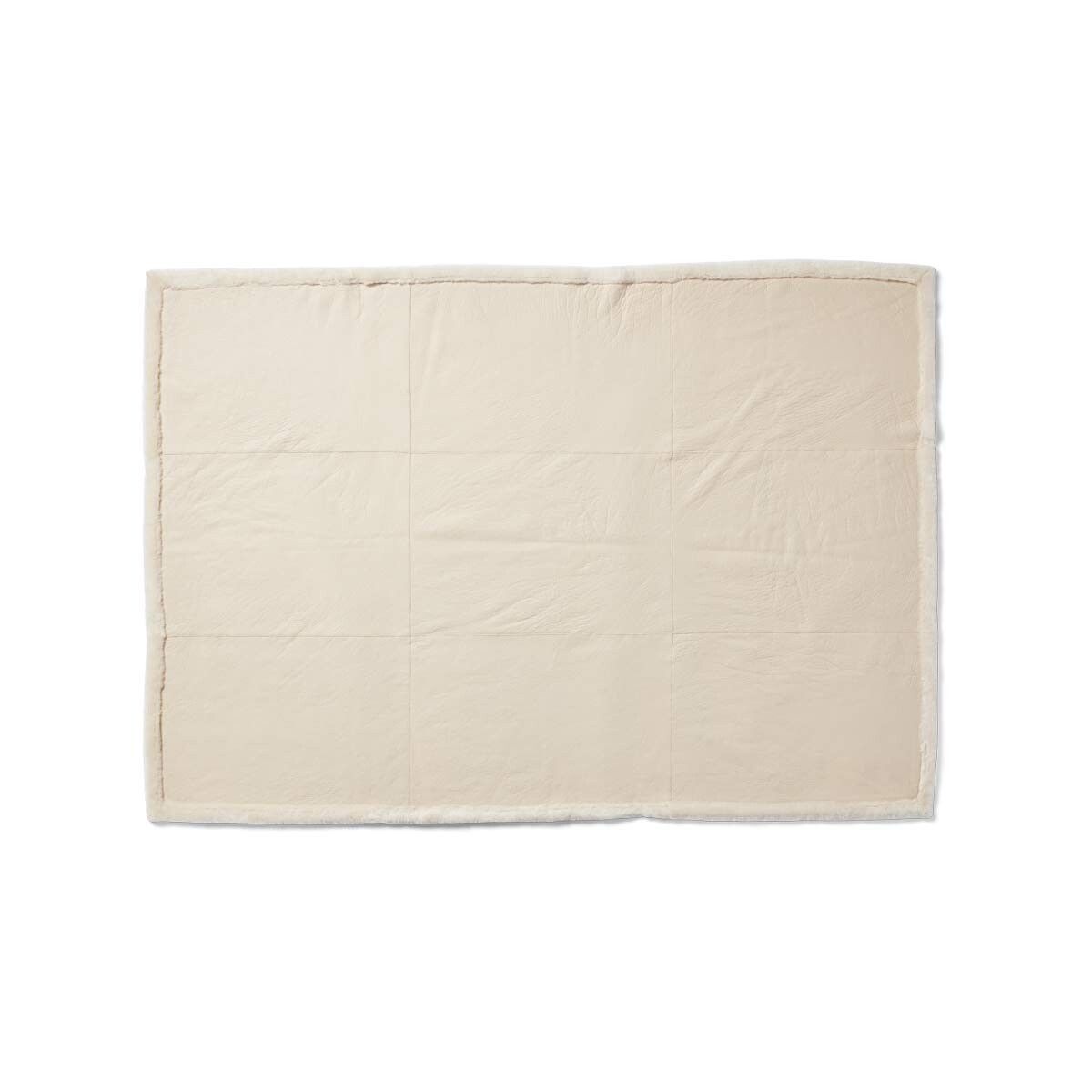 Angelina Plaid | Tweezijdige Schapenvacht | Korte Wol Beige