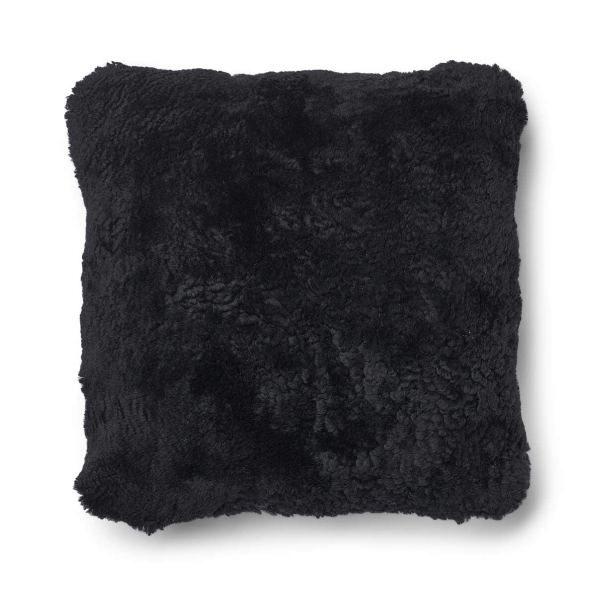 Kortharig Schapenvacht Kussen | Tweezijdig | 52x52 cm | 34x52 cm Houtskool/Zwart