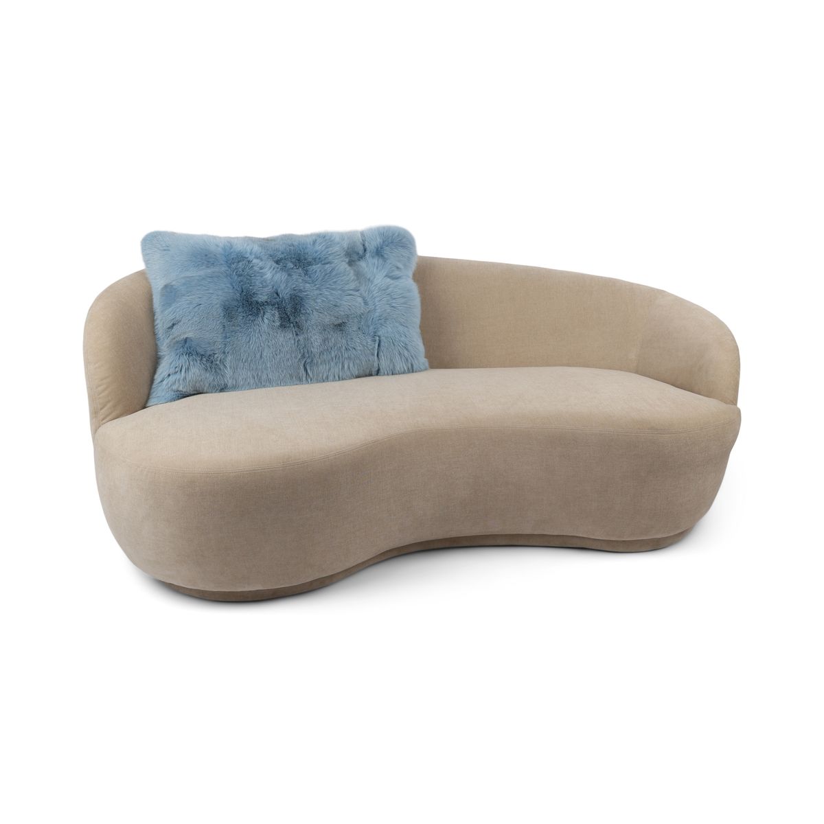 Premium Vos Kussen | Kasjmier achterkant | Noorwegen | Hemelsblauw | 48 x 30 cm