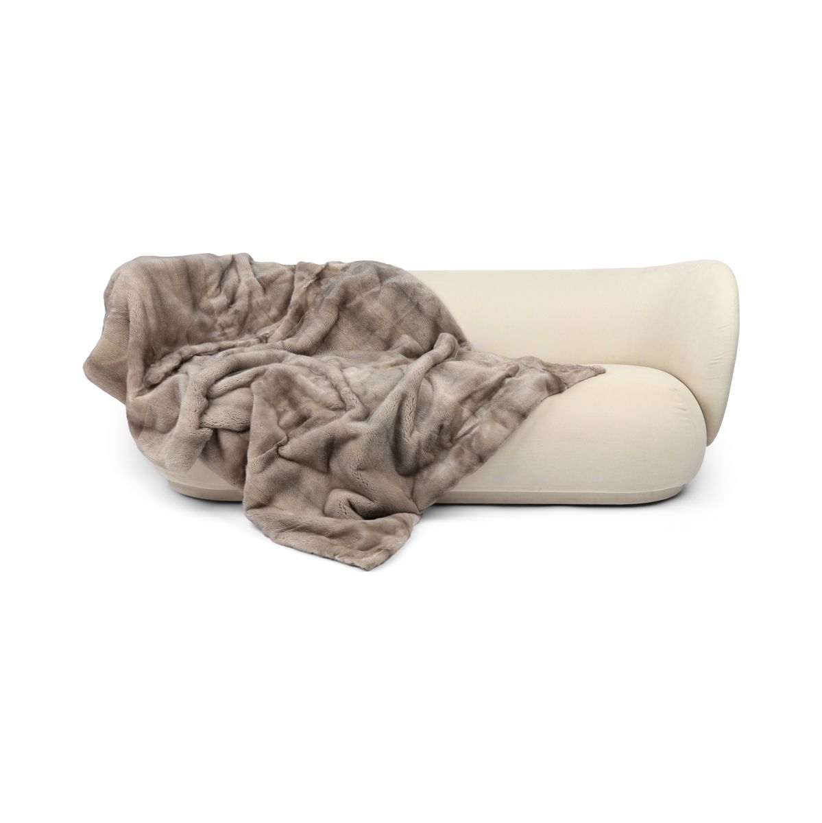 Deense Nerts Plaid | Kasjmier Achterkant | Silver Blue | 180x138 cm