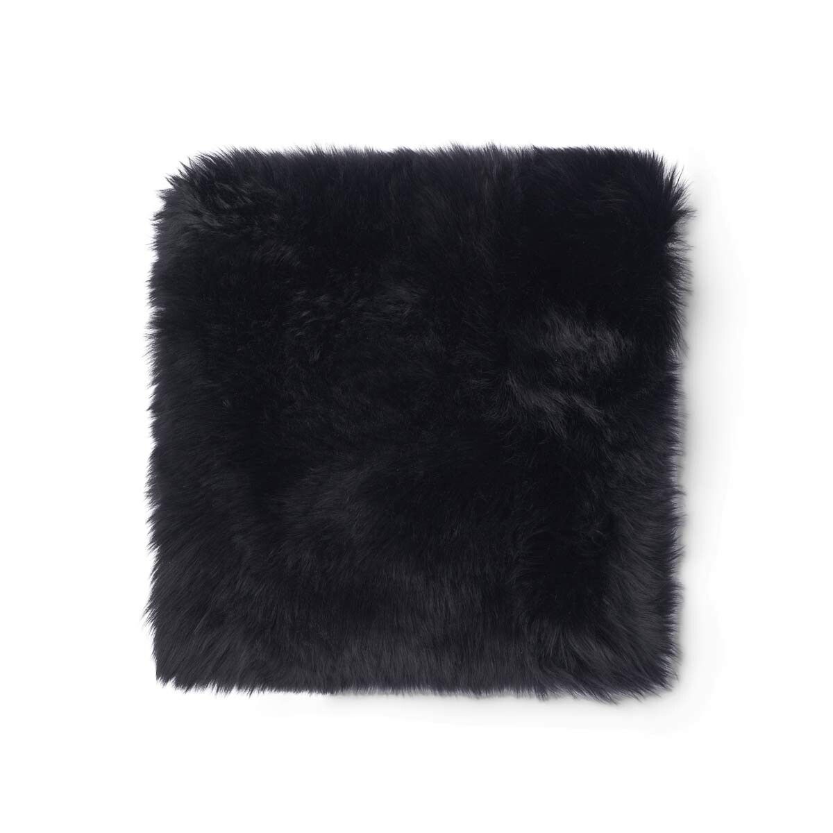 Langharige Schapenvacht Seat Cover Zero Waste Zwart