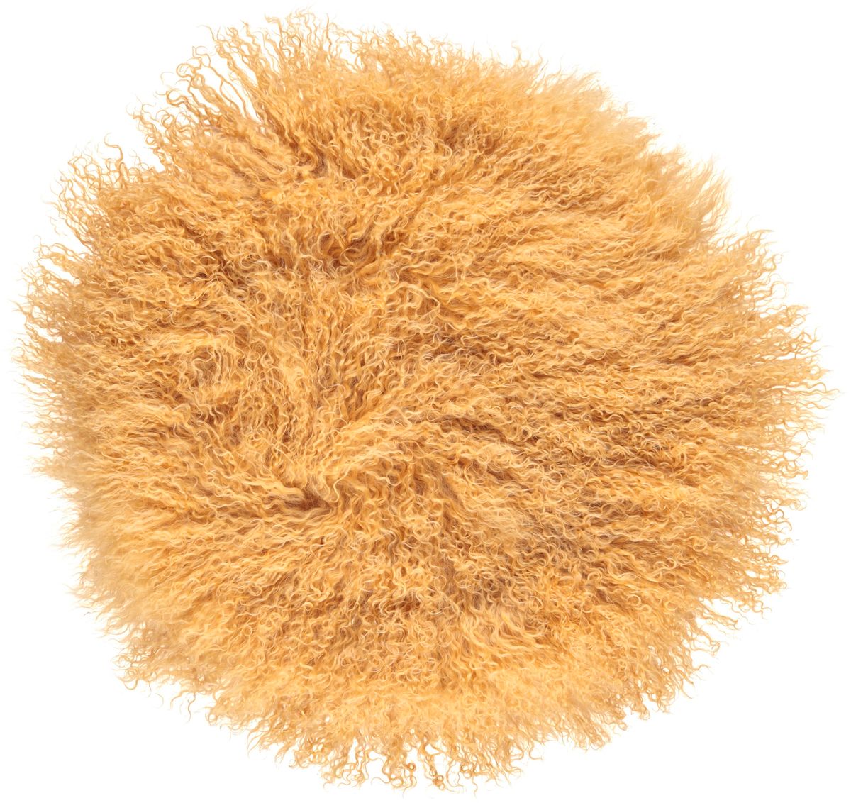 Curly Cake Kussen | Ø45 cm | Ø62 cm | Ø38 cm Keizerlijk Geel