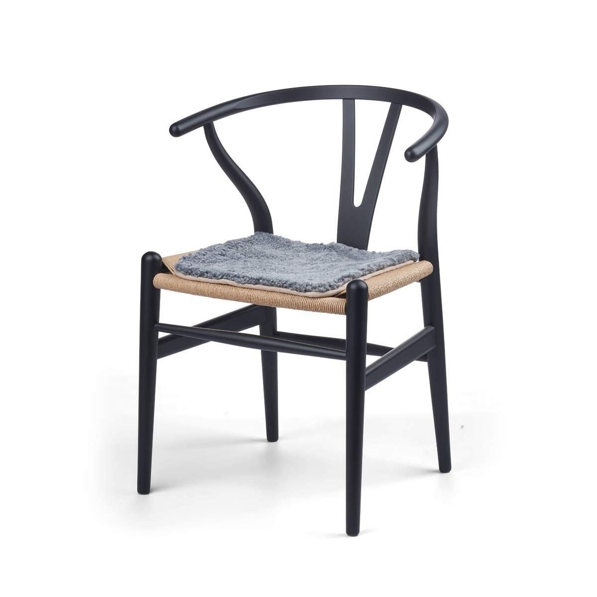 Langharige Schapenvacht Seat Cover Zero Waste Licht Grijs