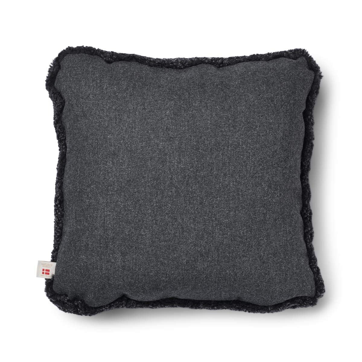 Kortharig Schapenvacht Kussen | Tweezijdig | 52x52 cm | 34x52 cm Houtskool/Antraciet