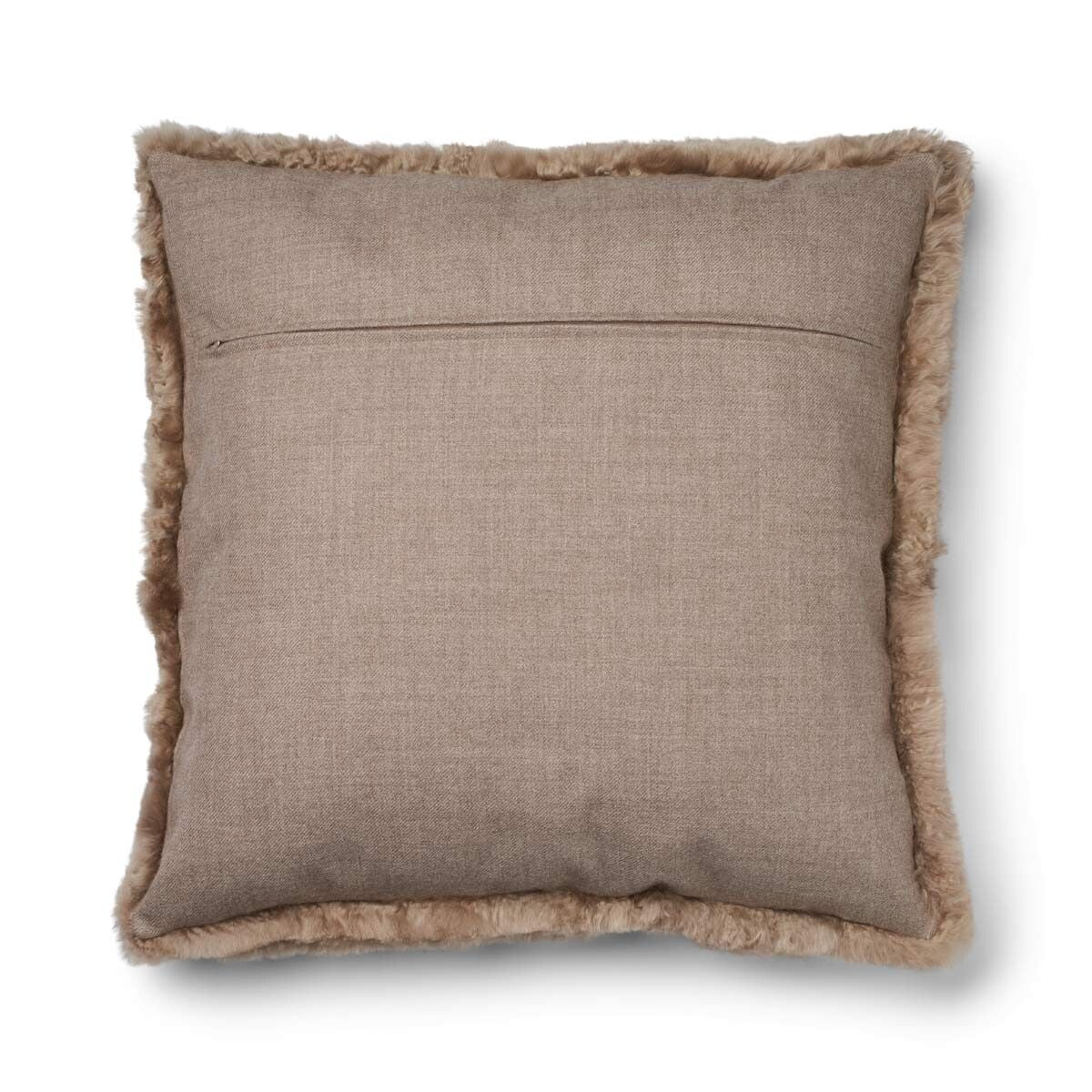 Alpaca Kussen | Lange Wol Taupe
