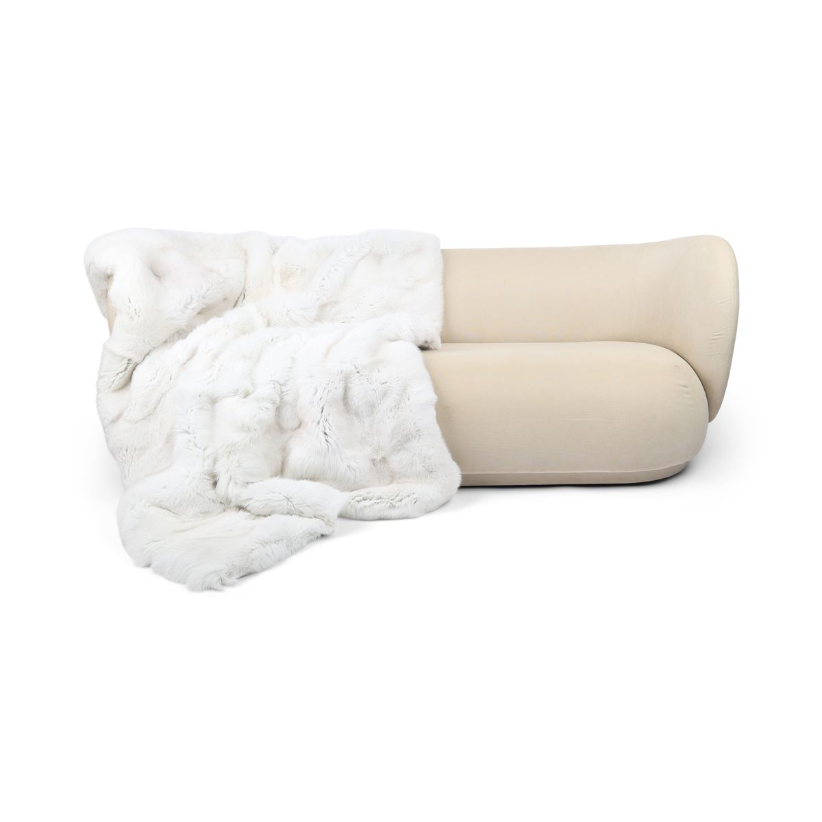 Premium vossenrollover | Kasjmier achterkant | Arctic/Marble vos | 140x200 cm