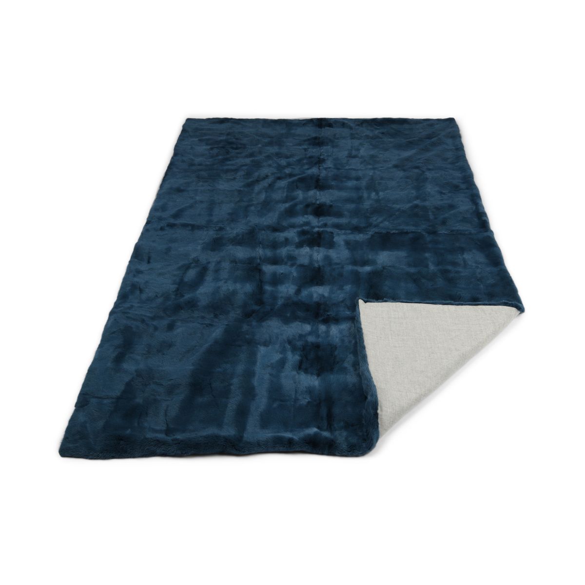 Deense Nerts Plaid | Kasjmier Achterkant | Indigo Blauw | 142x202 cm
