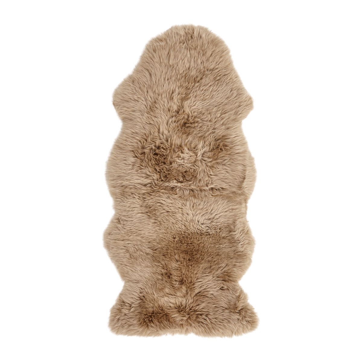 Premium Kwaliteit | Nieuw- Zeelandse schapenvacht | Langharig | Kleed 135 cm Taupe