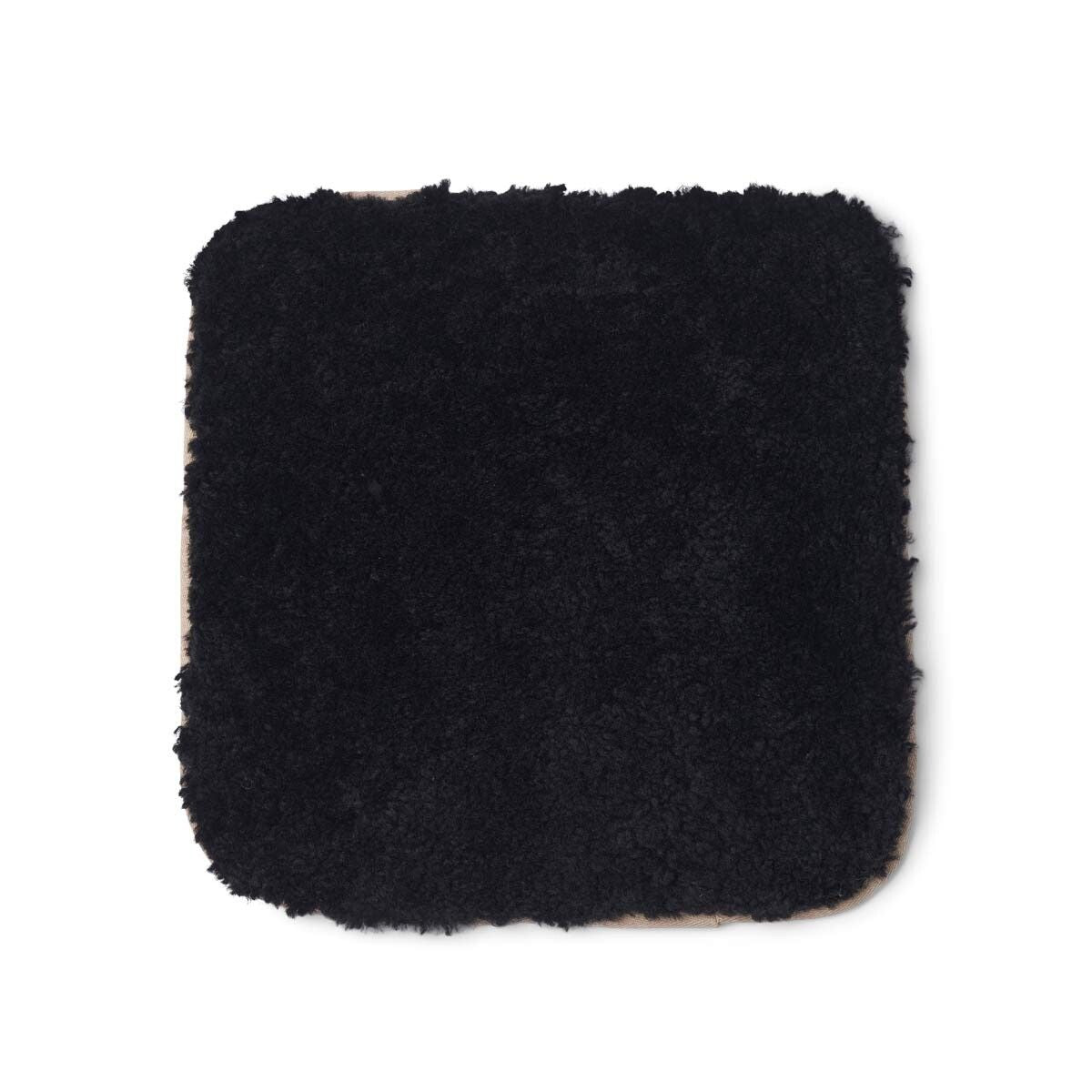 Langharige Schapenvacht Seat Cover Zero Waste Zwart