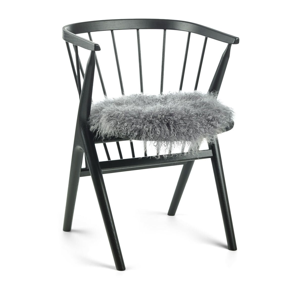 Curly Schapenvacht Stoel Cover | Ø38 cm Staal