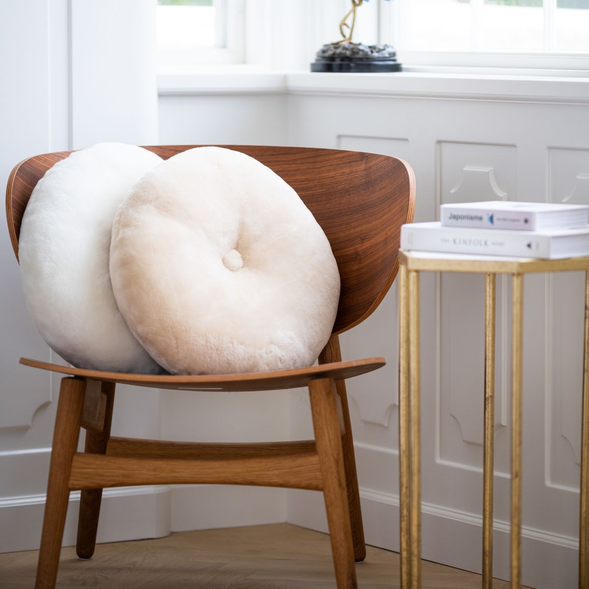 Mocassin Kussen | Dubbelzijdig | Ø45 cm Kastanje