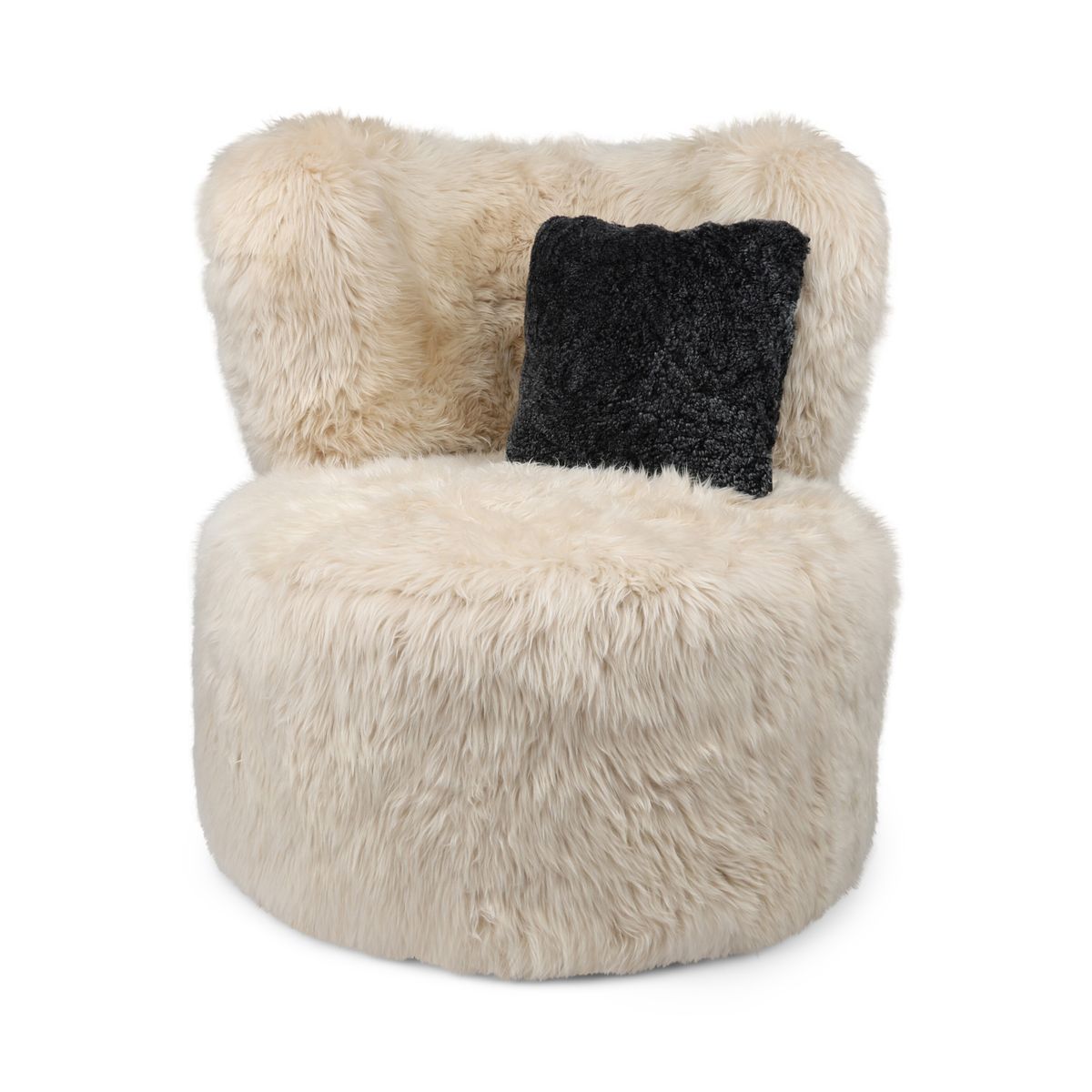 Skandi Ronde Loungestoel | Langharige Schapenvacht