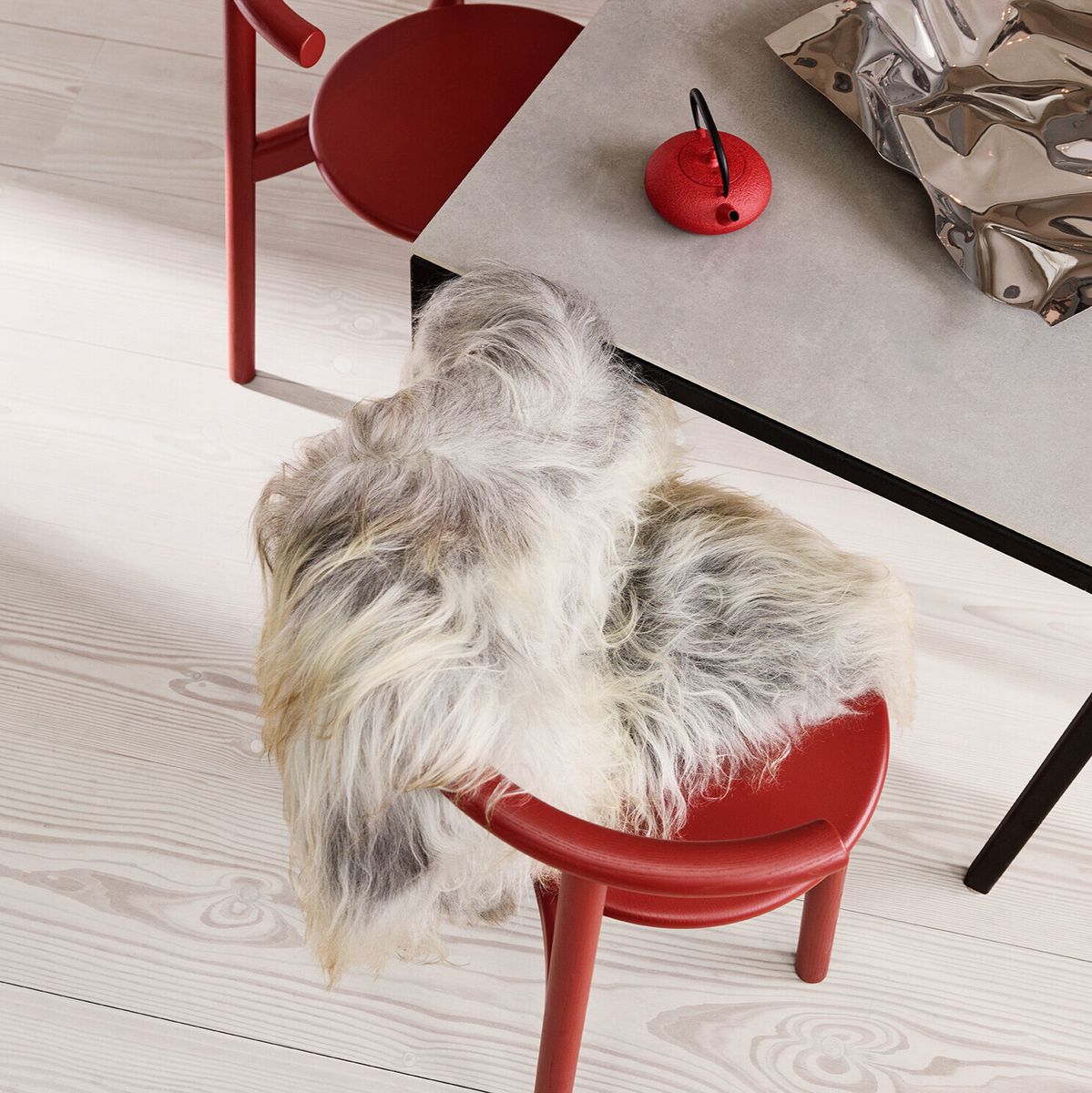 IJslandse Schapenvacht | Langharig | 90 cm Natuurlijk Grijs