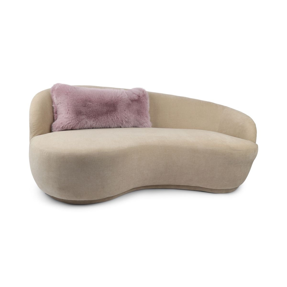 Premium Vos Kussen | Kasjmier Achterkant | Noorwegen | Lichtpaars | 40x82 cm