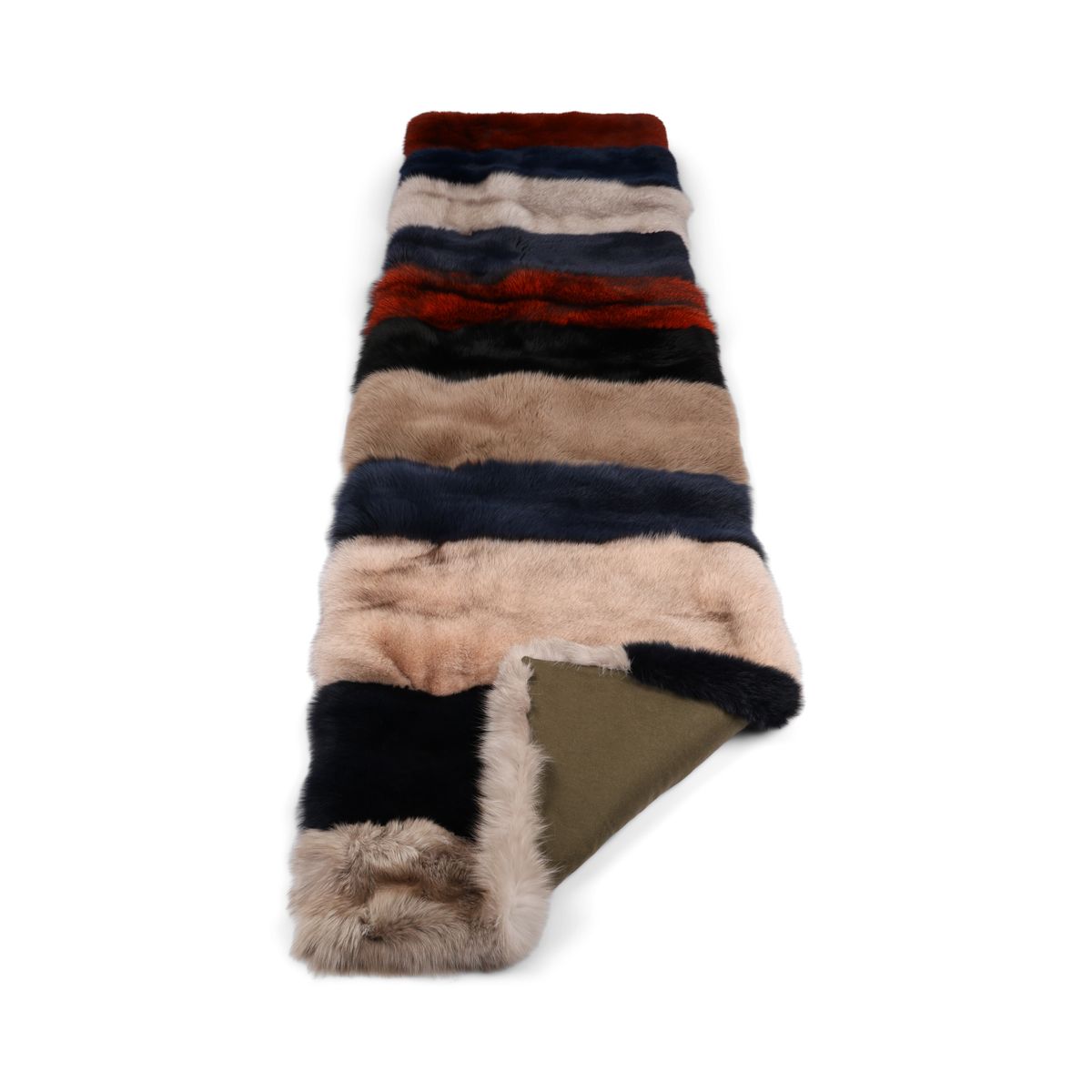 Premium Vos Plaid | Kasjmier Achterkant | Multicolor | 70x260 cm