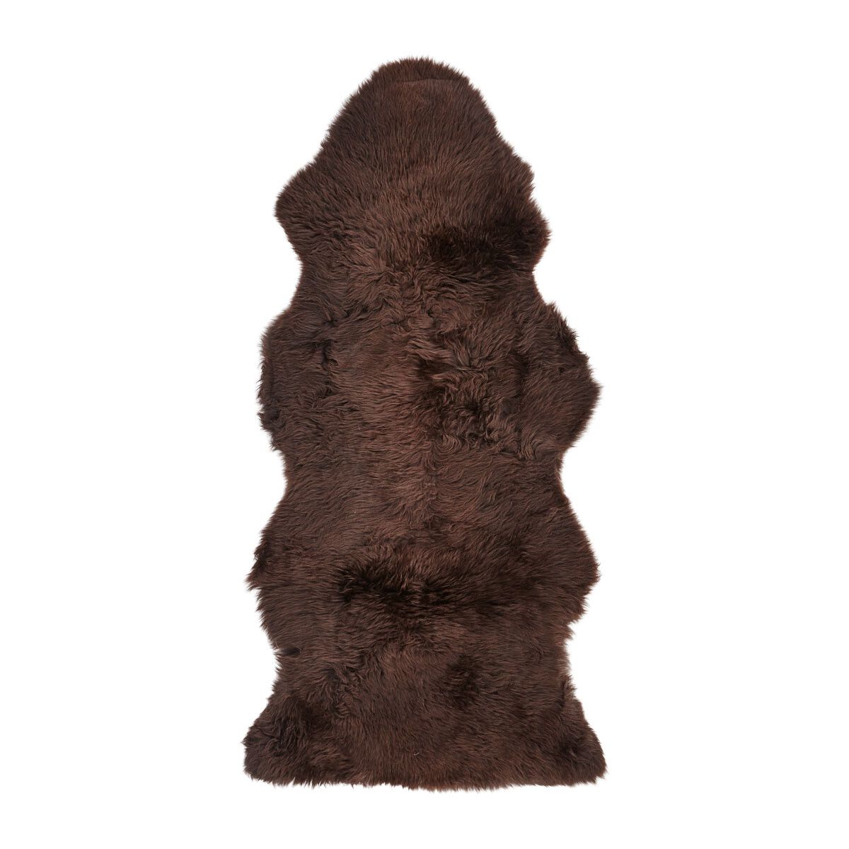 Premium Kwaliteit | Nieuw- Zeelandse schapenvacht | Langharig | Kleed 135 cm Chocolade