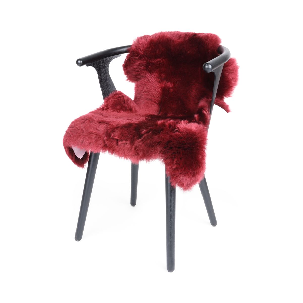 Nieuw- Zeelandse schapenvacht | Langharig | 90 cm Burgundy
