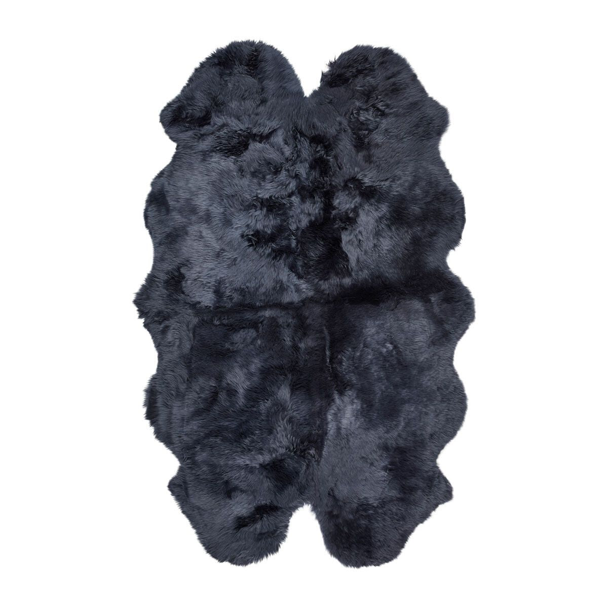 Premium Nieuw- Zeelandse schapenvacht | Langharig | Vierdubbel Kleed 180x110 cm Licht Marineblauw