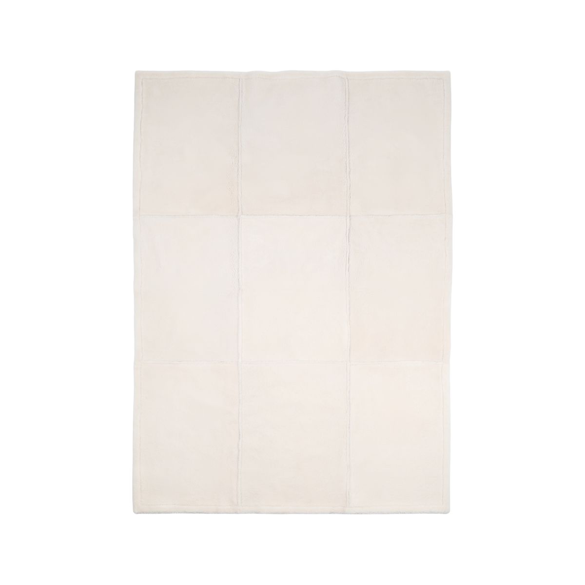 Addison Plaid | Tweezijdige Schapenvacht | Korte Wol Leer Bruin/Ivoor