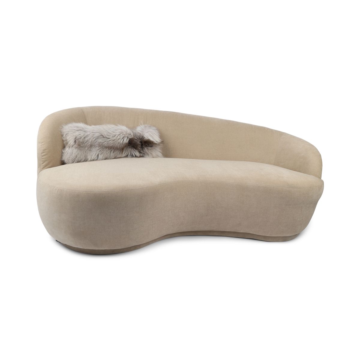 Premium Vos Kussen | Kasjmier Achterkant | Noorwegen | Saffier | 30x70 cm