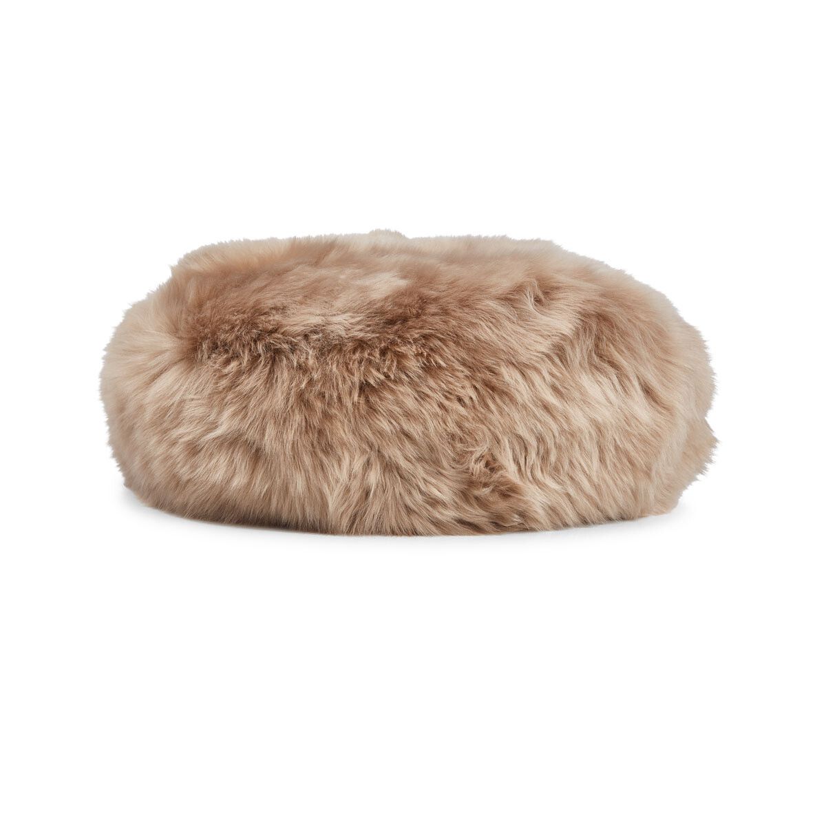 Premium Seat Cover | Long Wool | New Zealand | Ø34cm Taupe