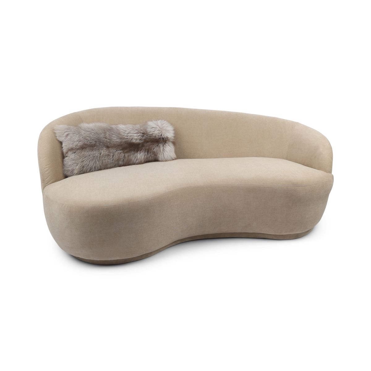 Premium Vos Kussen | Kasjmier Achterkant | Noorwegen | Pearl Blue Fox | 30x80 cm