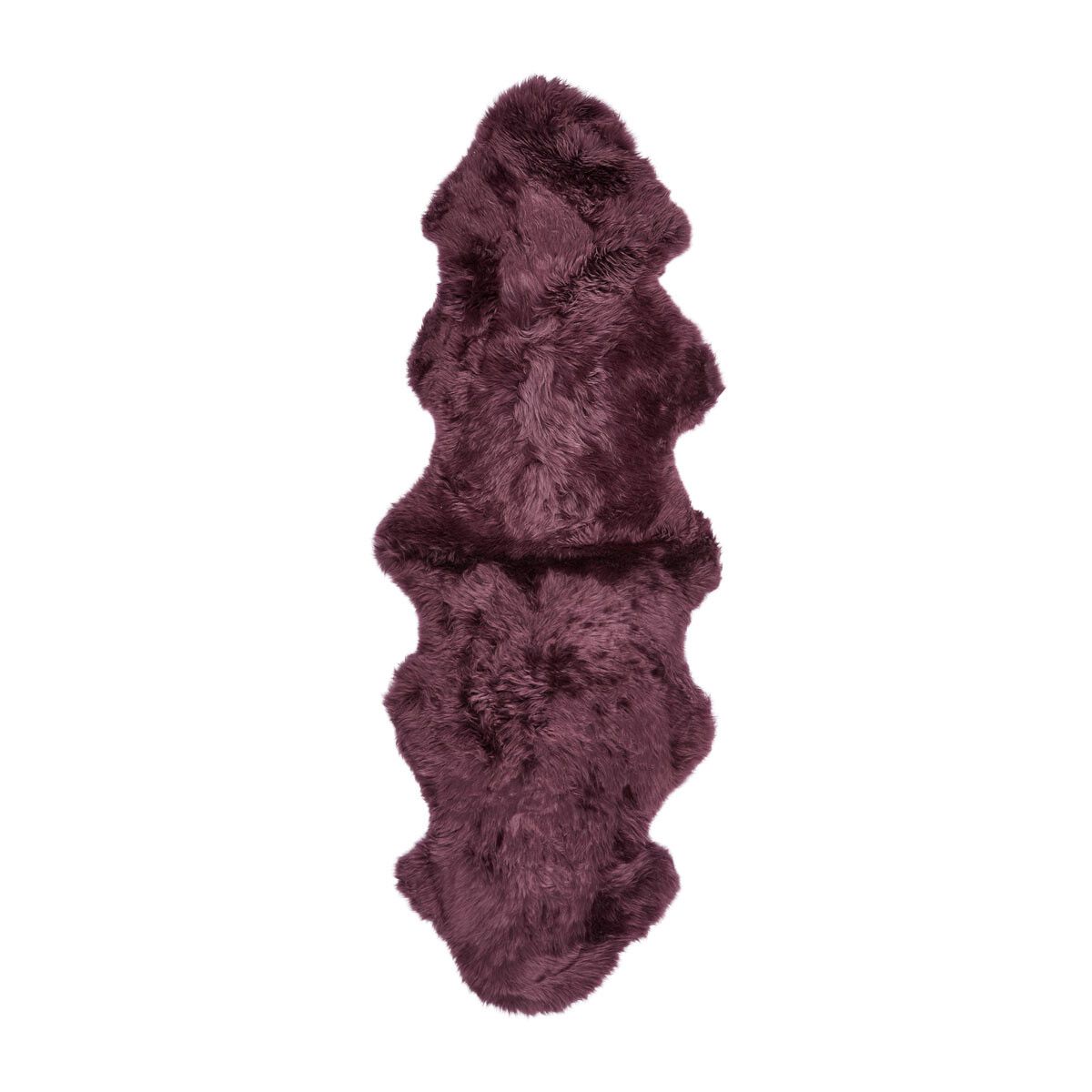 Premium | Dubbele Nieuw- Zeelandse schapenvacht | Langharig | 180 cm Aubergine