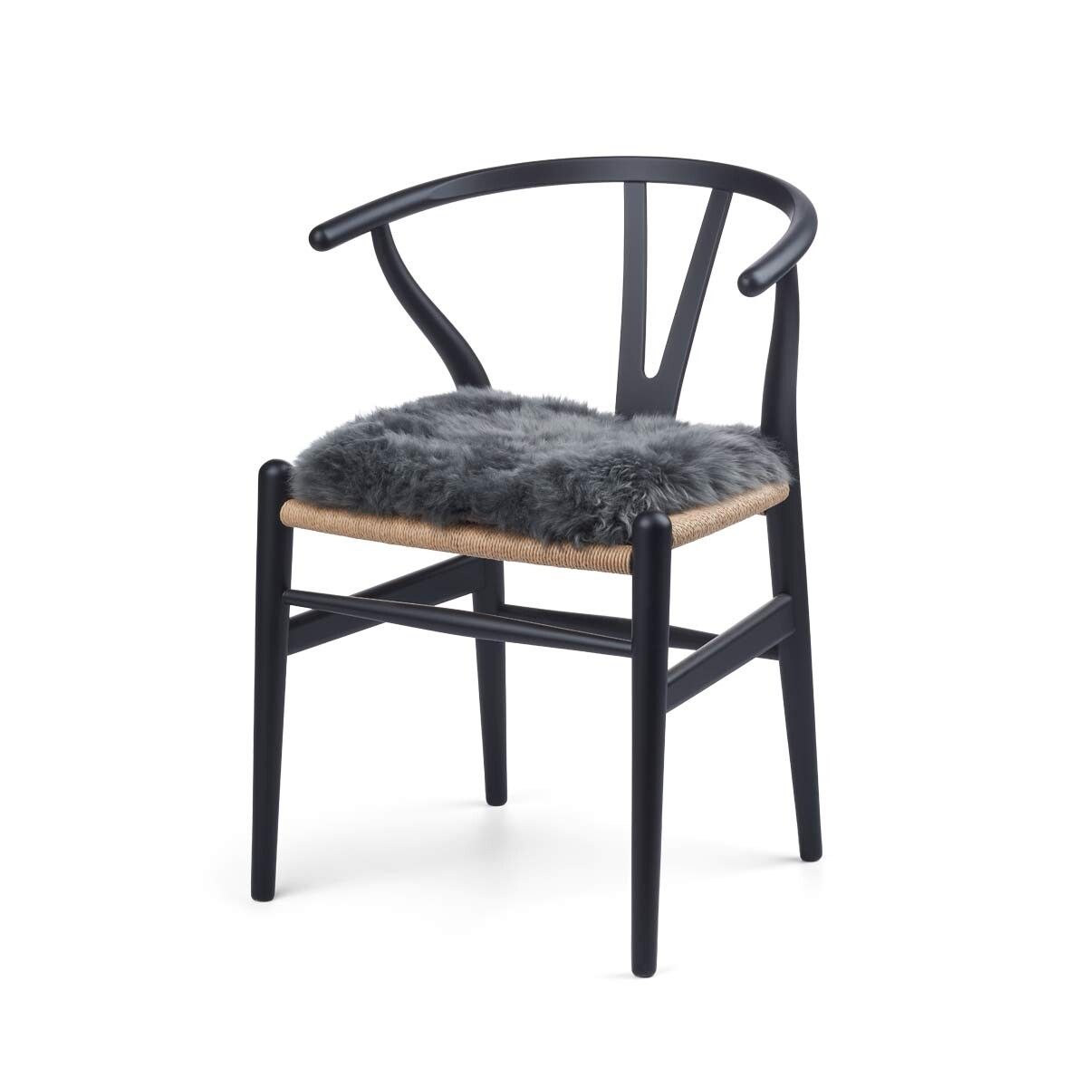 Langharige Schapenvacht Seat Cover Zero Waste Staal Grijs