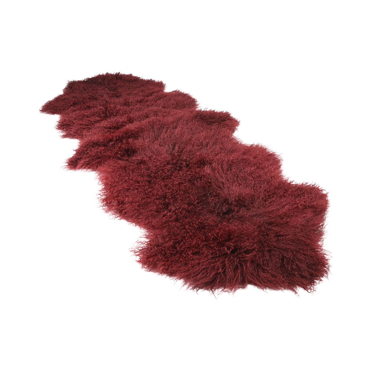 Dubbele Tibetaanse Schapenvacht | 150x55 cm Burgundy