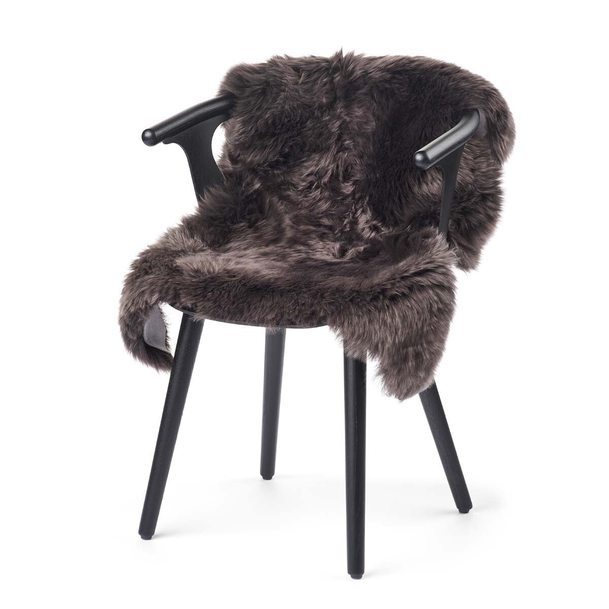 Nieuw- Zeelandse schapenvacht | Langharig | 90 cm Walnoot bruin