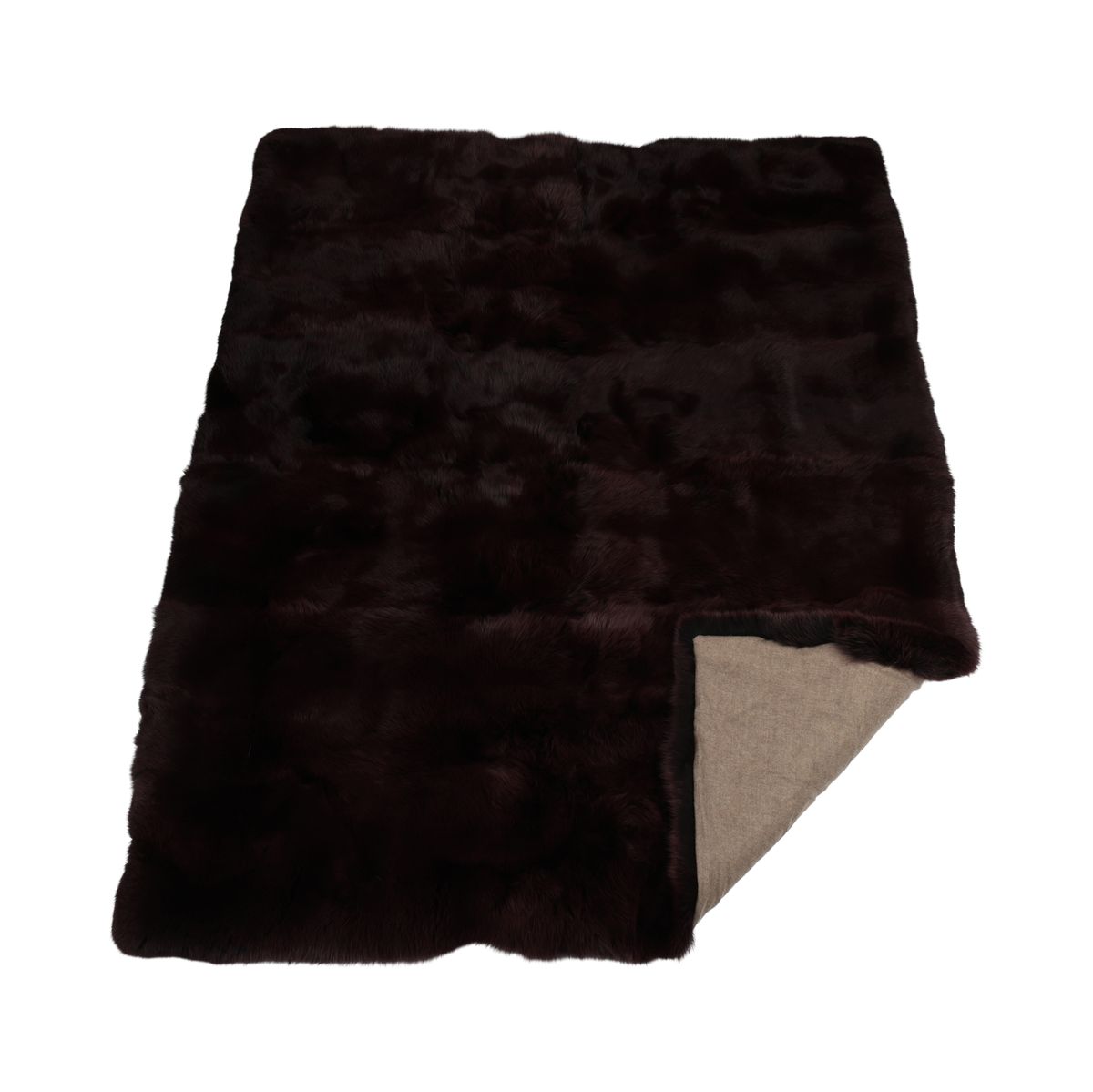 Premium Vos Plaid | Kasjmier Achterkant | Paars | 200x170 cm