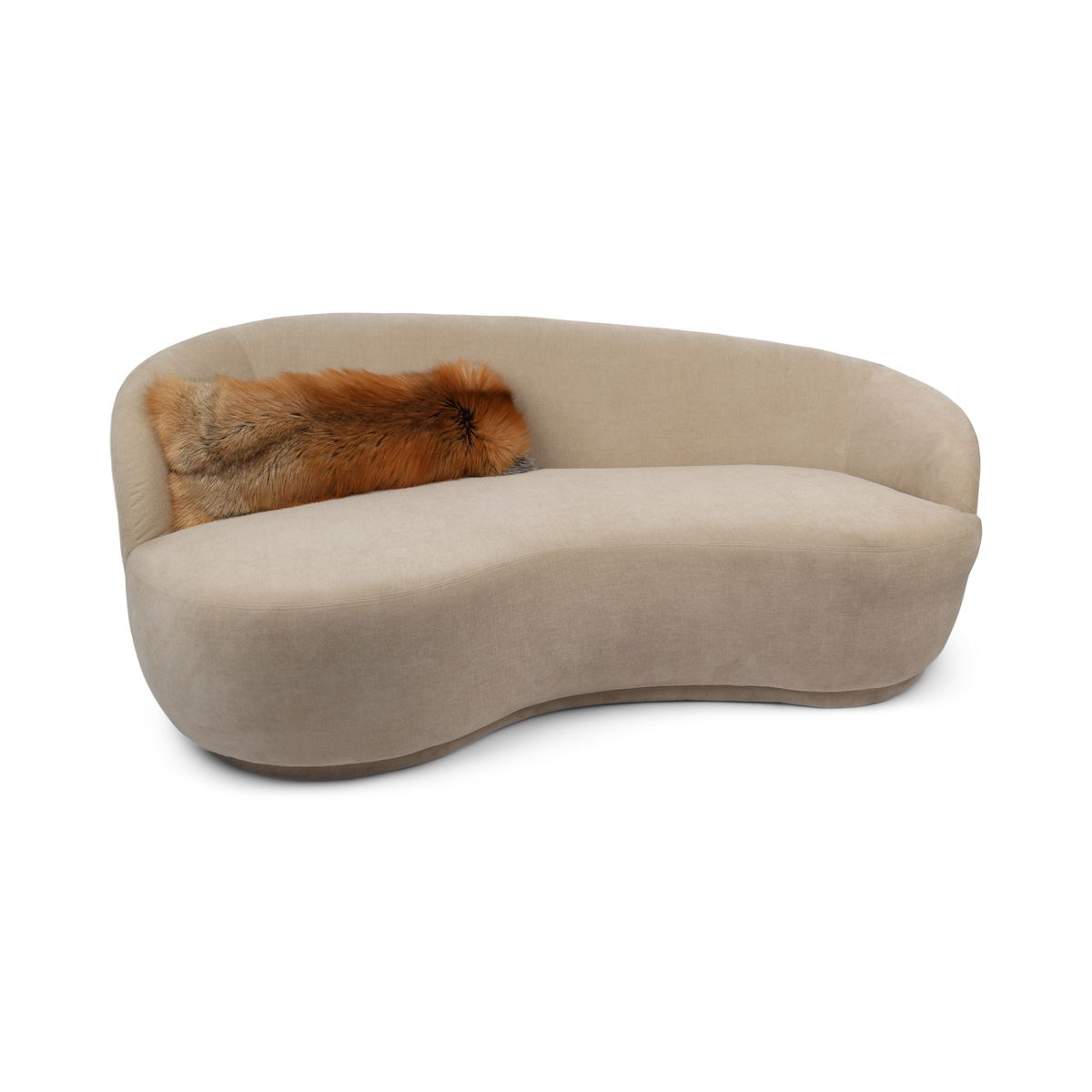 Premium Vos Kussen | Kasjmier Achterkant | Noorwegen | Gold Cross | 30x70 cm