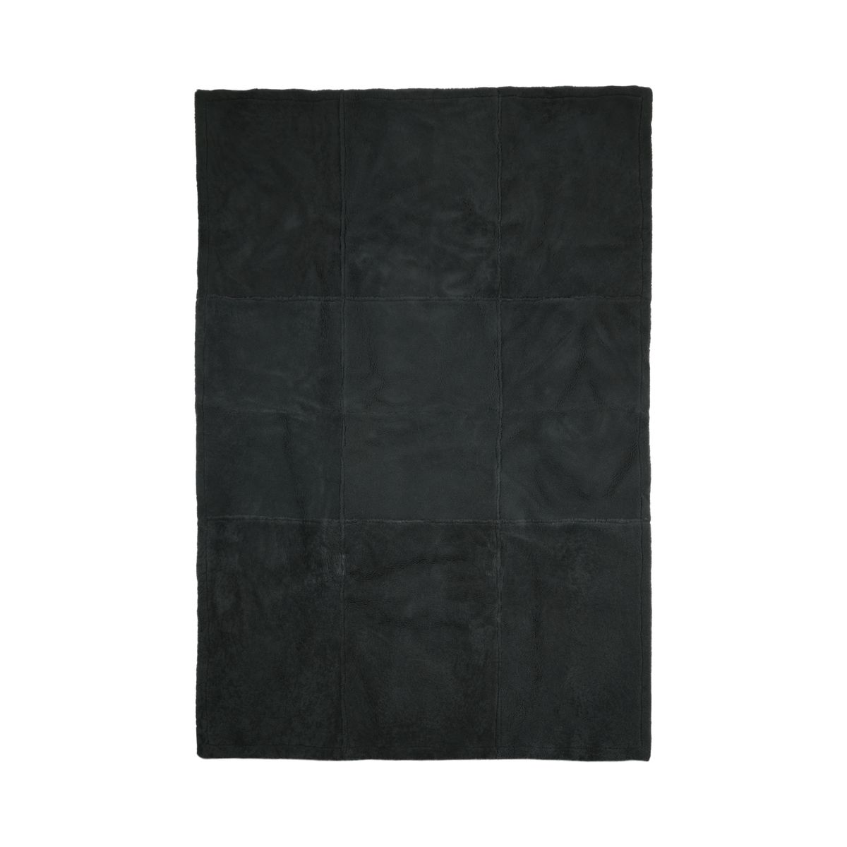 Addison Plaid | Tweezijdige Schapenvacht | Korte Wol Blauw/Grijs